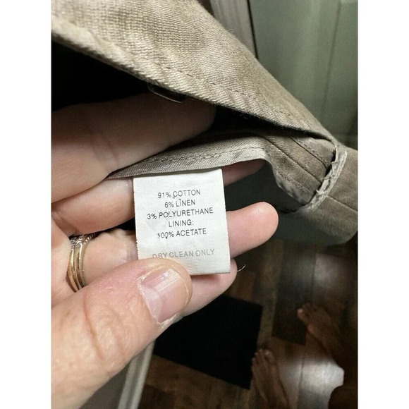 Trina Turk Size 2  Tan Beige Single Button Knit Blazer Small  Jacket NICE - Picture 4 of 7